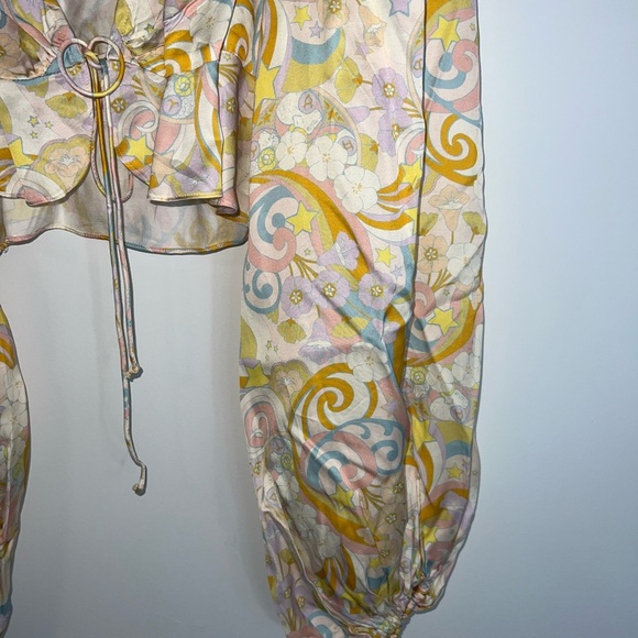 For Love And Lemons x revolve flowy sleeve Top new with tags - Picture 6 of 13